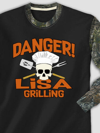Danger Grilling : Printed 2-Tone Camo Long Sleeves