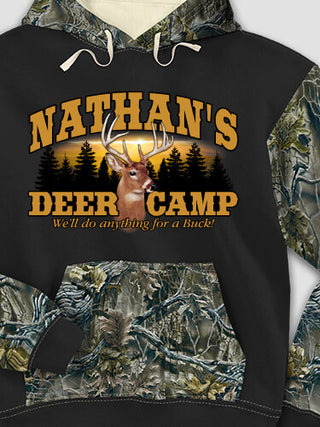 Deer Camp : Printed 2-Tone Camo Hoodies