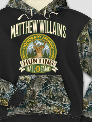 Deer Hunting Hall Of Fame : Printed 2-Tone Camo Hoodies
