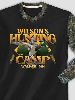Duck Hunting Camp : Printed 2-Tone Camo Long Sleeves