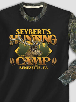 Elk Hunting Camp : Printed 2-Tone Camo Long Sleeves
