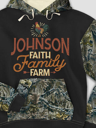 Faith Family Farm : Printed 2-Tone Camo Hoodies