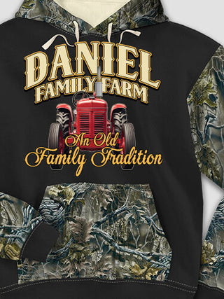 Farming Family Tradition : Printed 2-Tone Camo Hoodies