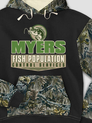 Fish Services : Printed 2-Tone Camo Hoodies