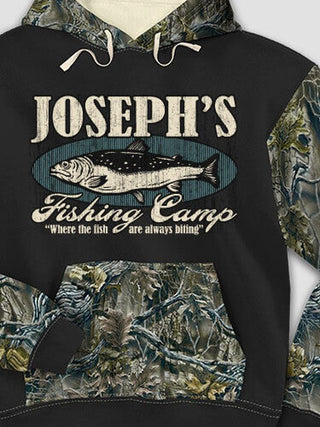Fishing Camp : Printed 2-Tone Camo Hoodies