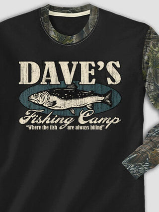 Fishing Camp : Printed 2-Tone Camo Long Sleeves