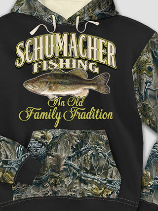 Fishing Family Tradition : Printed 2-Tone Camo Hoodies