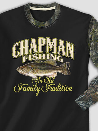 Fishing Family Tradition : Printed 2-Tone Camo Long Sleeves