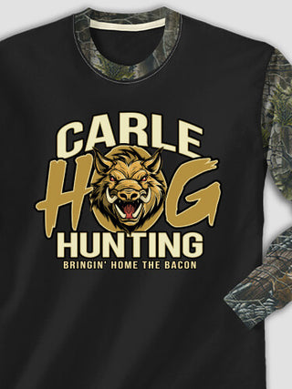 Hog Hunting : Printed 2-Tone Camo Long Sleeves