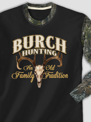 Hunting Family Tradition : Printed 2-Tone Camo Long Sleeves