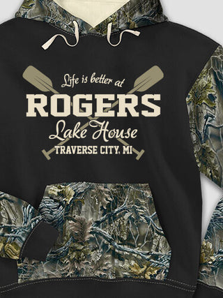 Lake House : Printed 2-Tone Camo Hoodies