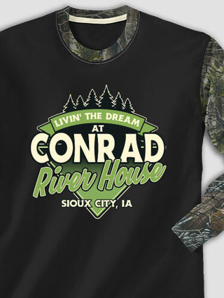 Livin' The Dream River House : Printed 2-Tone Camo Long Sleeves