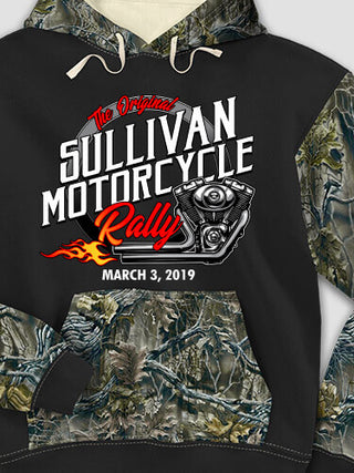 Motorcycle Rally : Printed 2-Tone Camo Hoodies