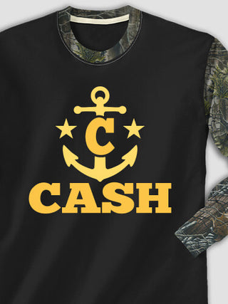 Nautical Monogram : Printed 2-Tone Camo Long Sleeves