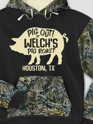 Pig Roast : Printed 2-Tone Camo Hoodies