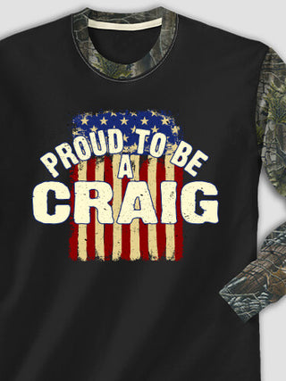 Proud To Be : Printed 2-Tone Camo Long Sleeves