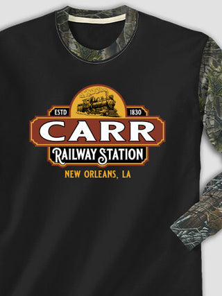 Railway Station : Printed 2-Tone Camo Long Sleeves