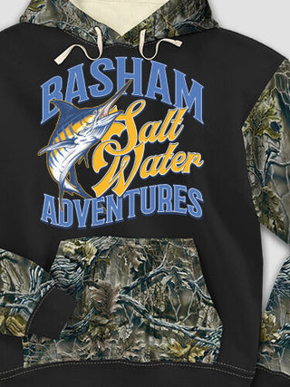 Salt Water Adventures : Printed 2-Tone Camo Hoodies