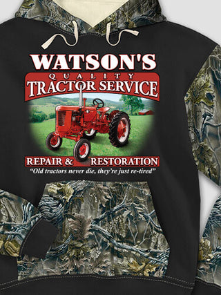 Tractor Service : Printed 2-Tone Camo Hoodies
