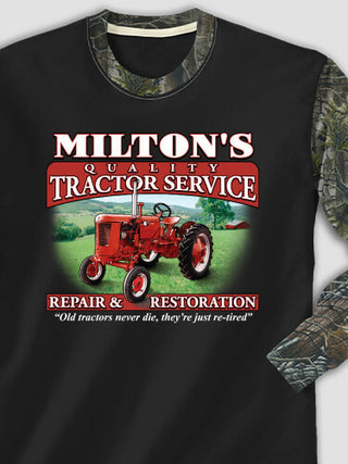 Tractor Service : Printed 2-Tone Camo Long Sleeves