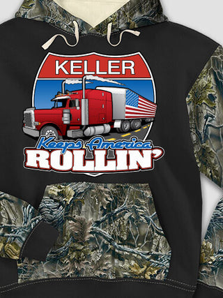Trucking : Printed 2-Tone Camo Hoodies