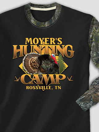 Turkey Hunting Camp : Printed 2-Tone Camo Long Sleeves