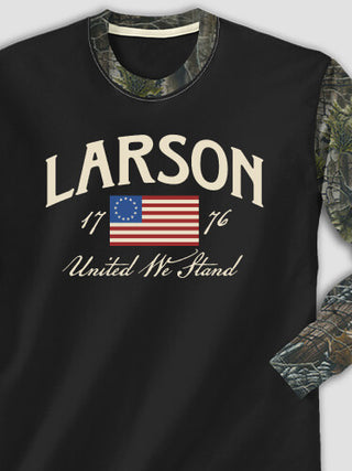 United We Stand : Printed 2-Tone Camo Long Sleeves