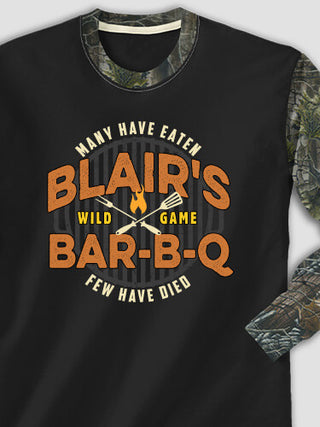 Wild Game Few Have Died BBQ : Printed 2-Tone Camo Long Sleeves