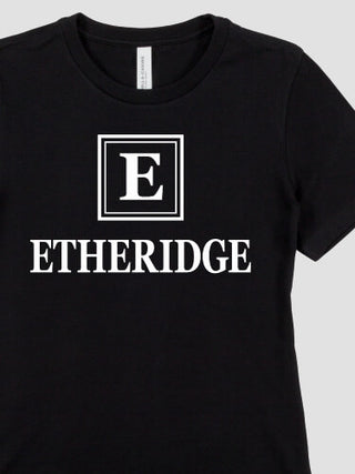 Square Monogram : Premium Ladies T-Shirts