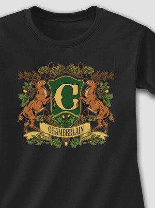 Stag Coat Of Arms : Adult Ladies Fitted T-Shirt