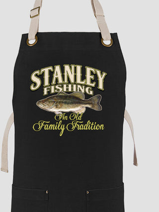 Fishing Family Tradition : Printed Canvas Work Aprons