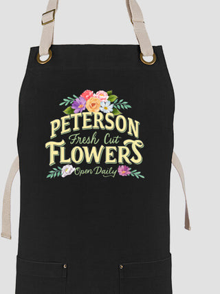 Fresh Cut Flowers : Printed Canvas Work Aprons