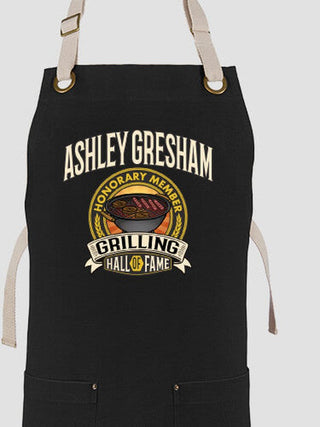 Grilling Hall Of Fame : Printed Canvas Work Aprons