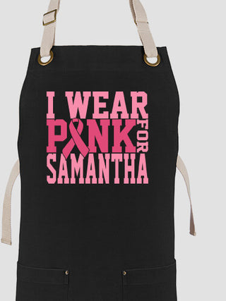 I Wear Pink : Printed Canvas Work Aprons