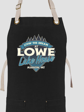 Livin' The Dream Lake House : Printed Canvas Work Aprons