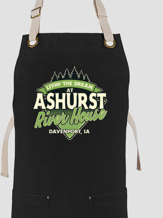 Livin' The Dream River House : Printed Canvas Work Aprons