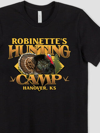 Turkey Hunting Camp : Premium Printed T-Shirts