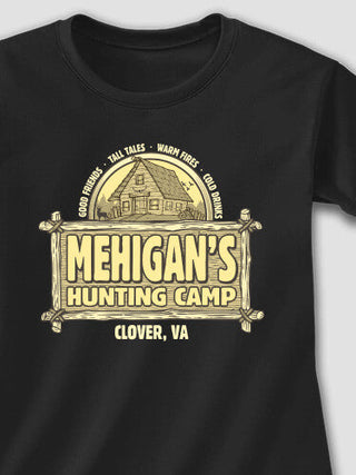 Vintage Hunting Camp : Adult Ladies Fitted T-Shirt