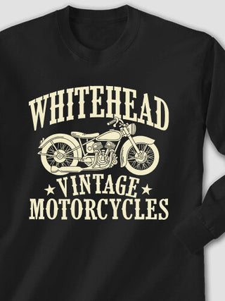 Vintage Motorcycles : Printed Long Sleeves