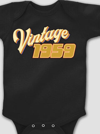 Vintage : Printed Baby Bodysuits