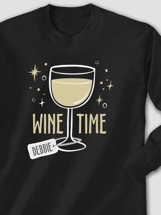 Wine Time : Printed Long Sleeves