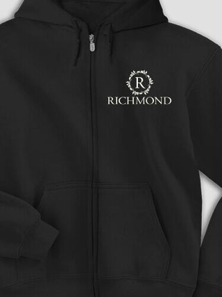 Wreath Monogram : Embroidered Zip Hoodies