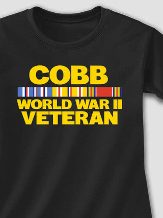 WW2 Pacific Veteran : Adult Ladies Fitted T-Shirt