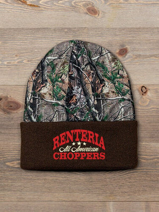 All American Choppers : Embroidered 2-Tone Camo Cuffed Beanie