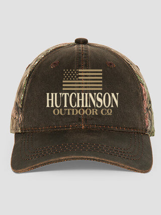 American Outdoor Company : Embroidered 2-Tone Camo Hats
