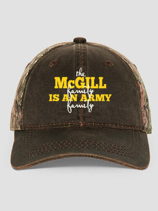 Army Family : Embroidered 2-Tone Camo Hats