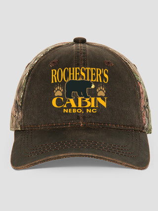 Bear Cabin : Embroidered 2-Tone Camo Hats