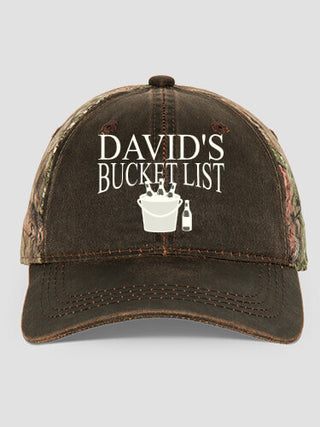 Bucket List : Embroidered 2-Tone Camo Hats