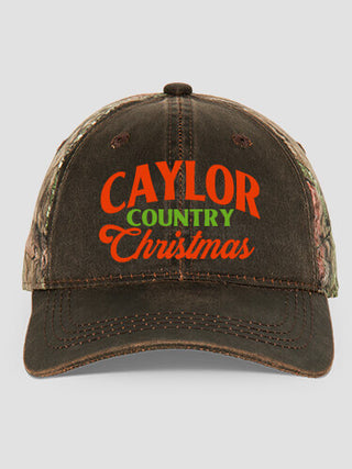 Country Christmas : Embroidered 2-Tone Camo Hats