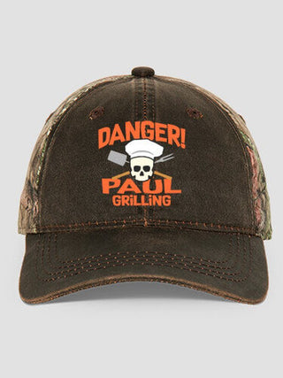 Danger Grilling : Embroidered 2-Tone Camo Hats